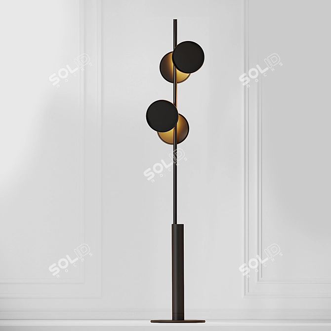 Typography Floor Lamp: A Collaboration by Studio TrulyTruly X Rakumba 3D model image 1