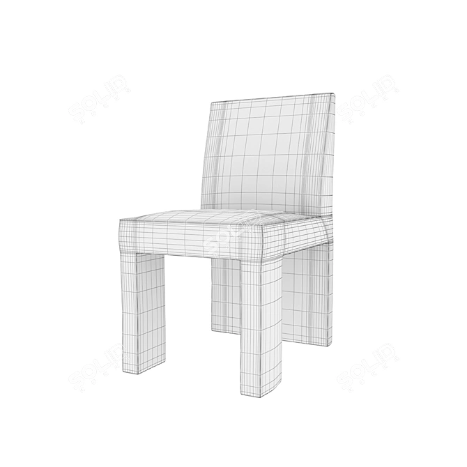 Elegant Thayer Dining Chair 3D model image 3