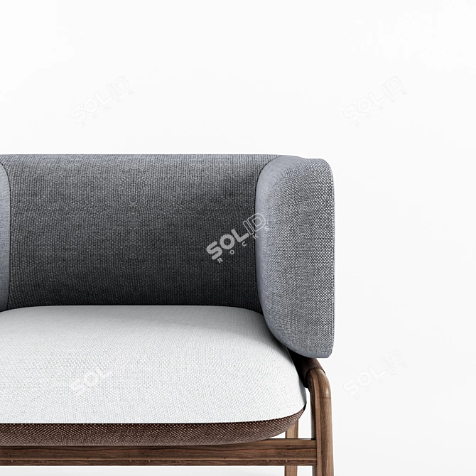 Minimalist Lounge Chair 3D model image 2