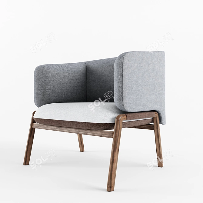 Minimalist Lounge Chair 3D model image 3