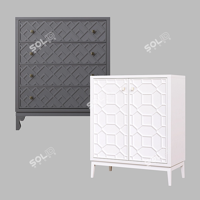 Title: Austin Chest: Stylish and Spacious 3D model image 2