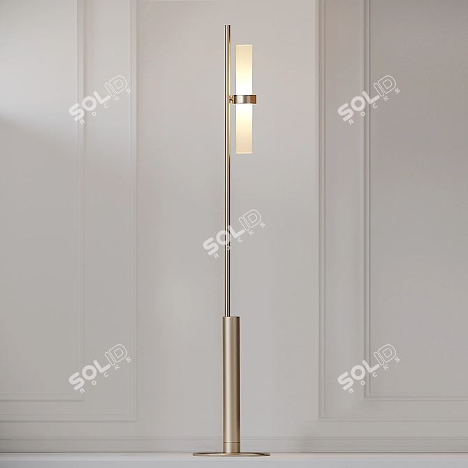 Sculptural Typography Floor Lamps 3D model image 2
