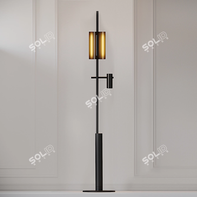 Sculptural Typography Floor Lamps 3D model image 3