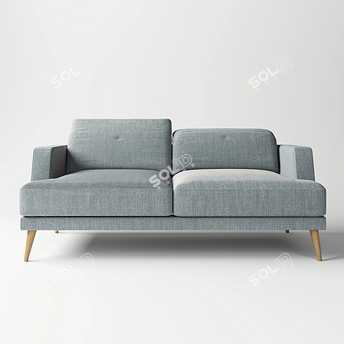 Scandinavian Style Sofa: Elegant & Spacious 3D model image 1