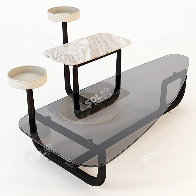 Giorgetti Amiral: Stylish Coffee Table 3D model image 1