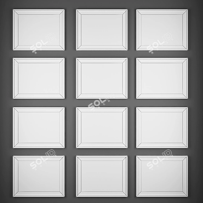 Large Artwork Frame: High Quality, Various Textures 3D model image 3