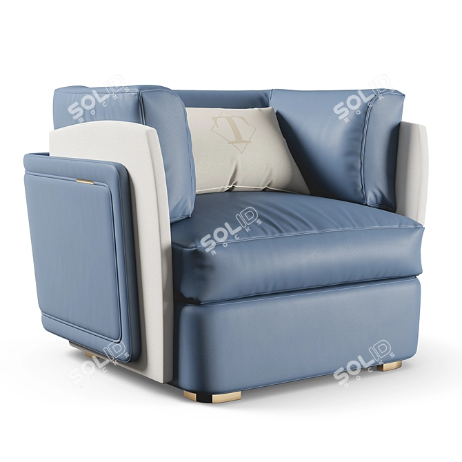 Blanche Armchair: Stylish and Comfortable 3D model image 1