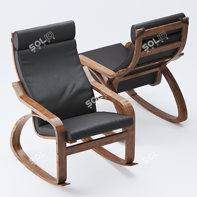 Modern Scandinavian Design Chair 3D model image 2