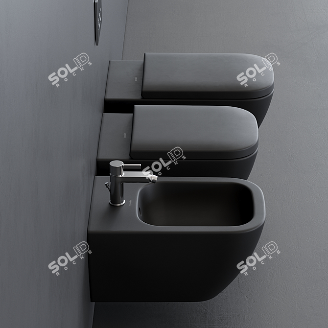 Duravit HAPPY D.2 WC: Elegant Wall-Hung Solution 3D model image 2