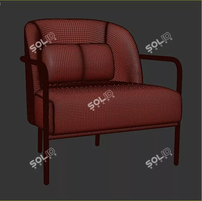 Modern Elegance: Circa Lounge Chair 3D model image 3