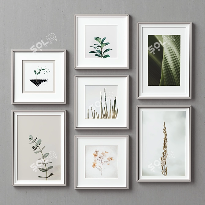 Versatile Collection of 100 Picture Frames 3D model image 1
