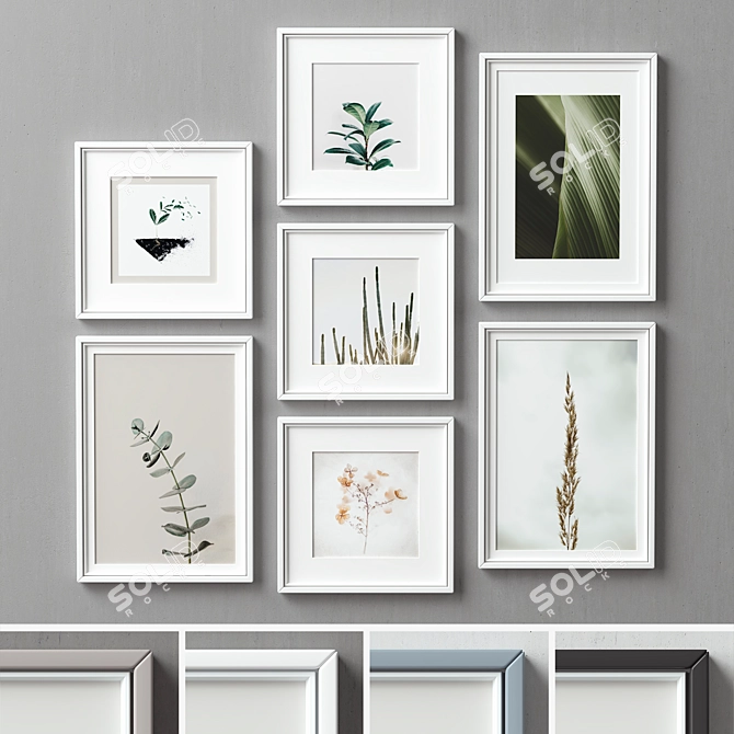Versatile Collection of 100 Picture Frames 3D model image 2