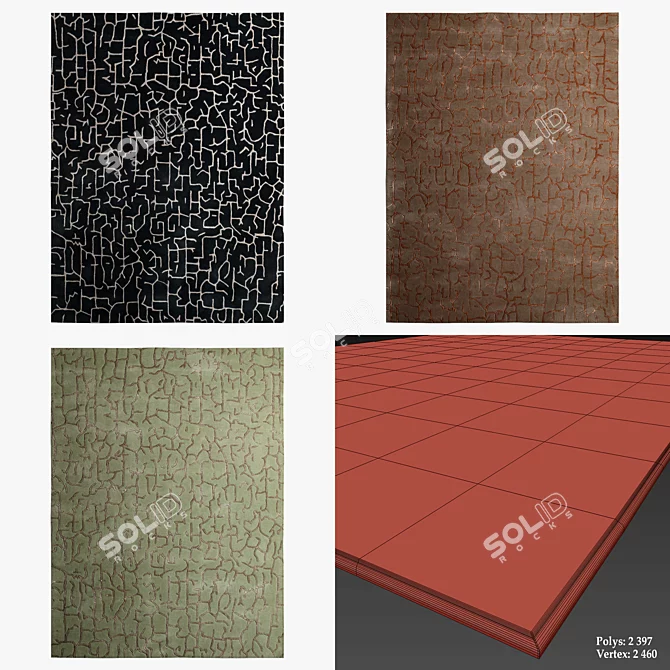 Oceania Seabed Rugs: Elegant and Versatile 3D model image 2