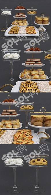 Delicious Cookie Bar: Realistic 3D Model 3D model image 4