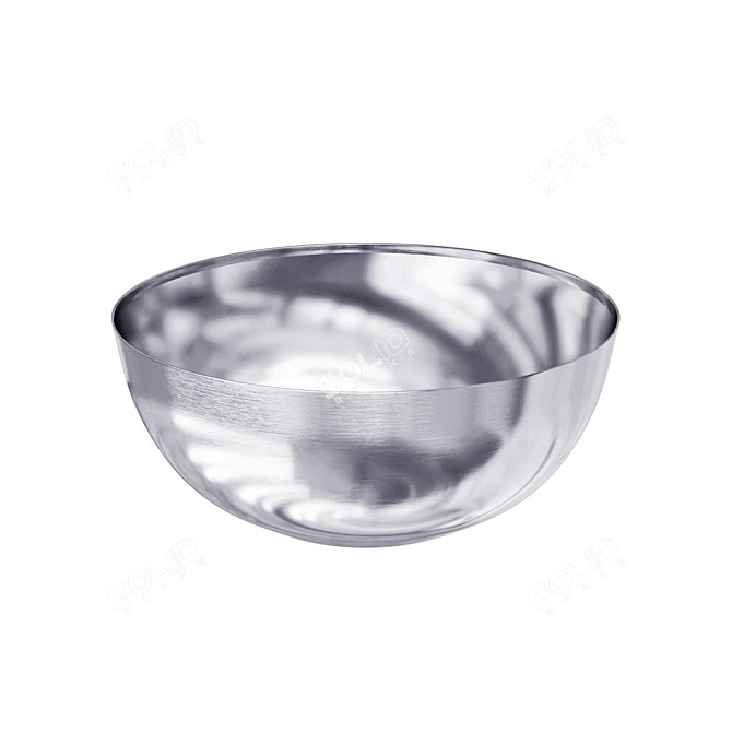 Elegant Stainless Steel Serving Bowl 3D model image 1