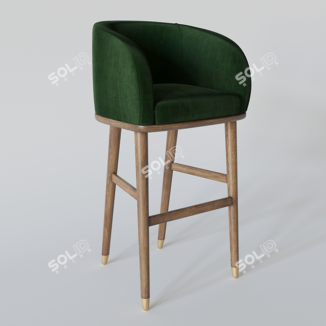 Sleek Viceroy Stool - CB2 3D model image 1