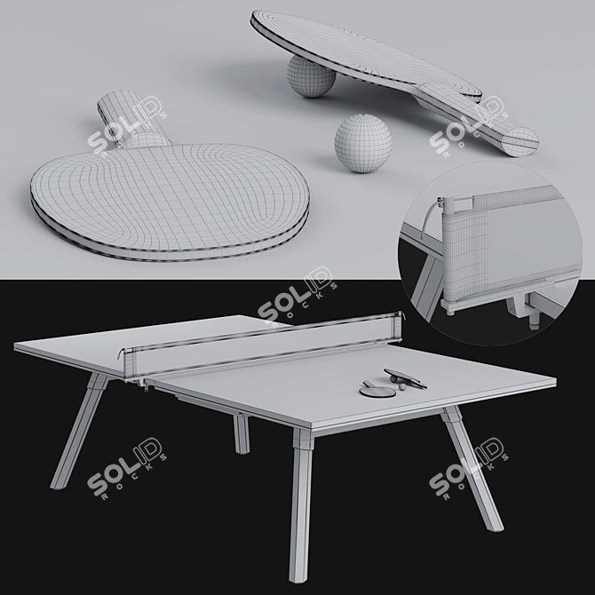 Ultimate Tournament HPL Tennis Table 3D model image 3