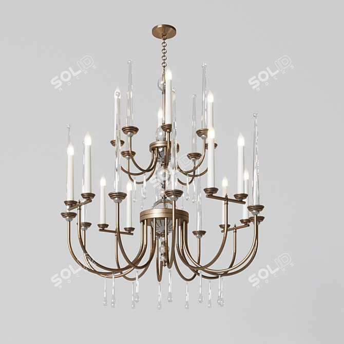 Elegant Venezia Chandelier by Louise Bradley 3D model image 1