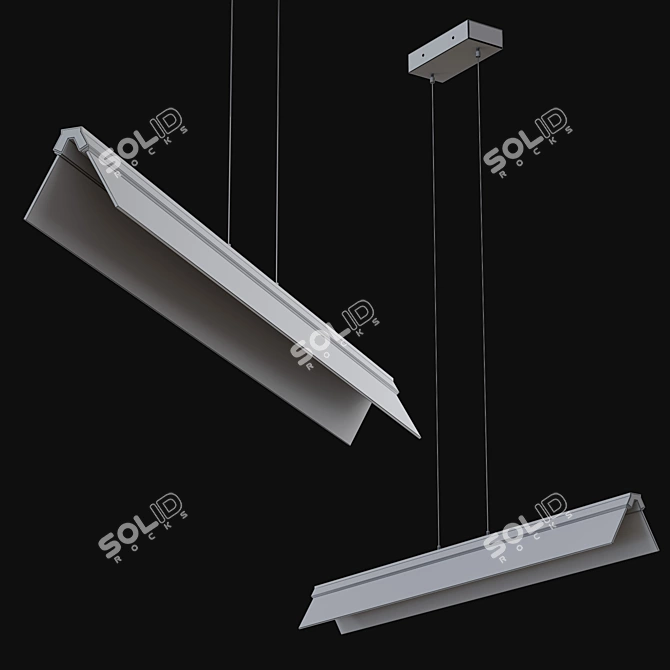 Tech Lighting Span Suspension: Sleek and Efficient 3D model image 2