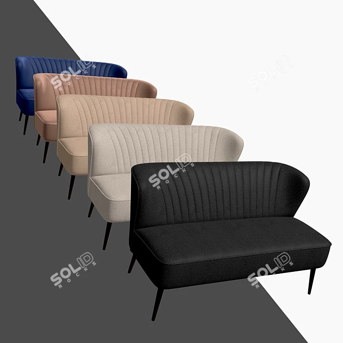 Stylish Jasper Sofa - 5 Color Options 3D model image 2