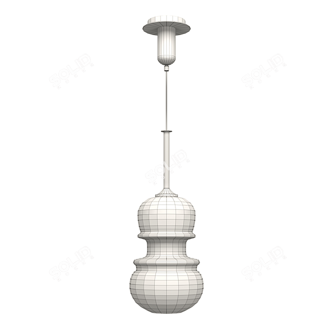 Elegant Sonata Copper Chandelier 3D model image 2