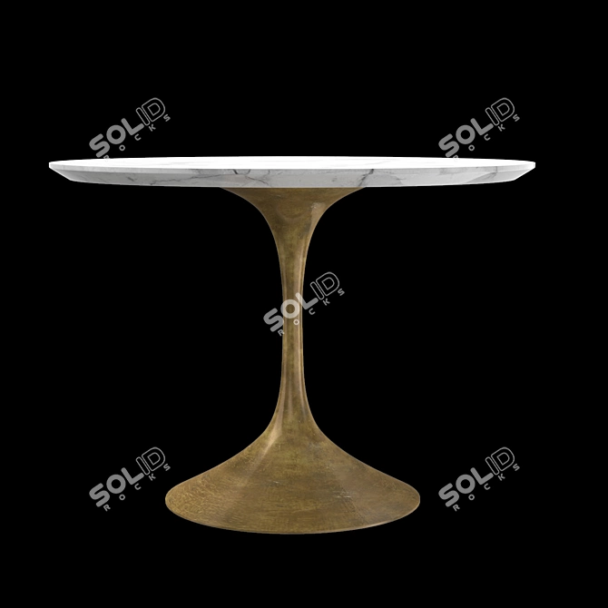 Modern RH Aero Round Dining Table 3D model image 2