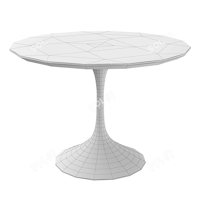 Modern RH Aero Round Dining Table 3D model image 3