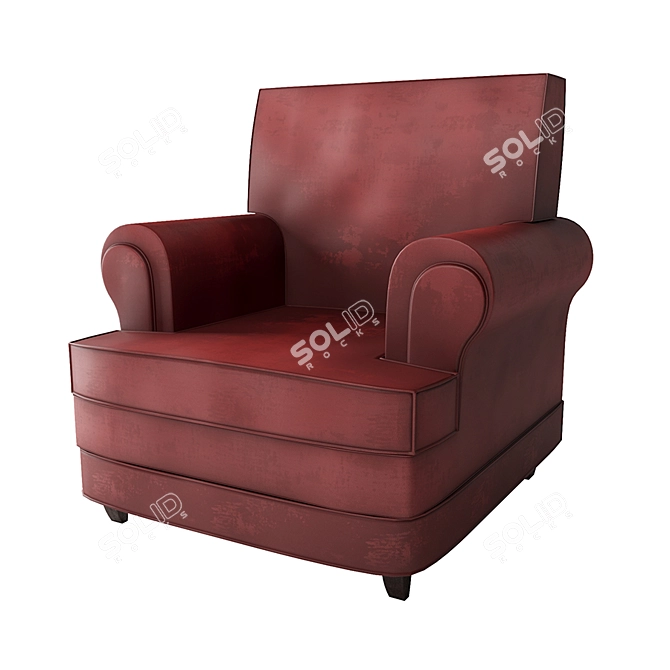 Vintage Soviet Chair 3D model image 1