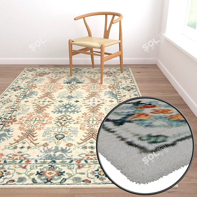 Luxurious Carpet Set 3D model image 2