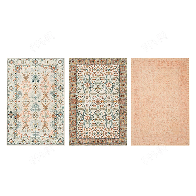 Luxurious Carpet Set 3D model image 3