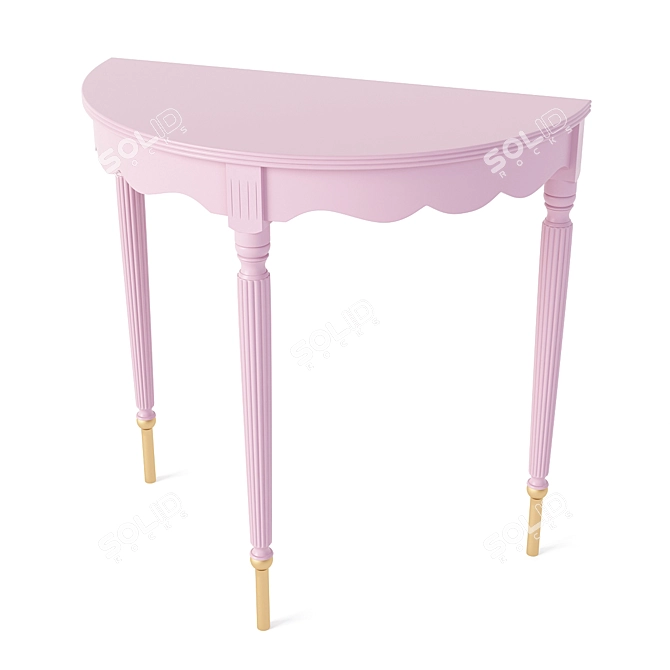 Elegant Half-Round Console: Unique Design 3D model image 1