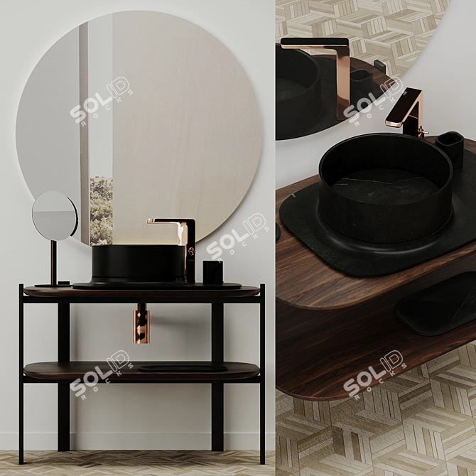 Balda Collection: Elegant Bathroom Furniture 3D model image 1