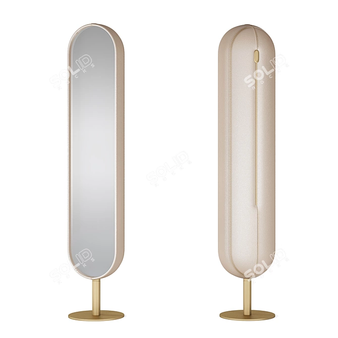 Title: Wansheng Floor Mirror: Elegant and Functional 3D model image 1