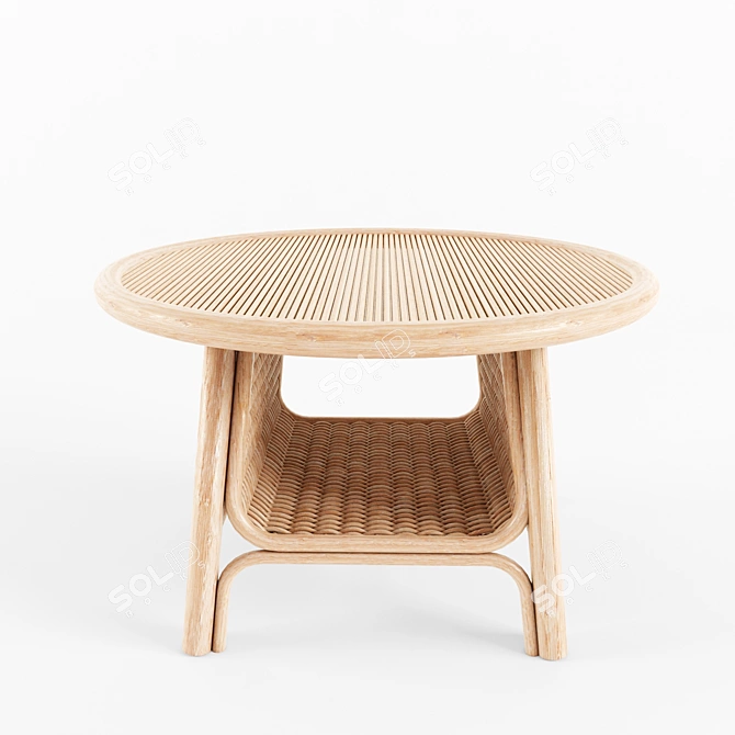  ORCHID Edition CORRIDOR Low Rattan Coffee Table 3D model image 2