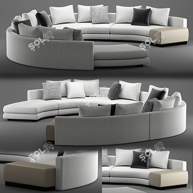 Title: Daniels Arrangement D: Contemporary Luxury Seating 3D model image 2