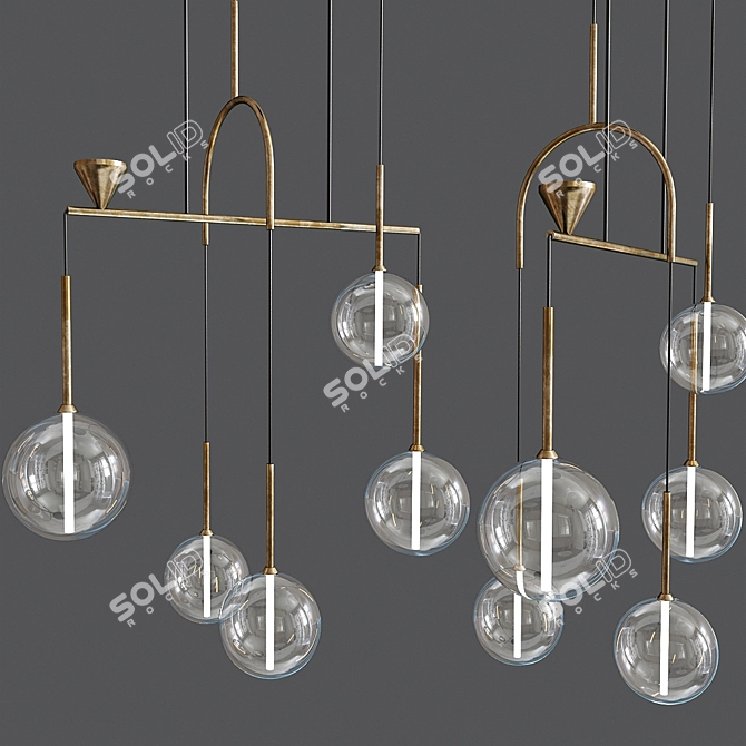 Ethereal Dewdrops Pendant Light 3D model image 1