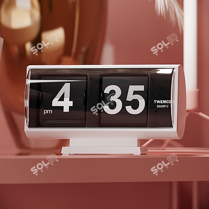 Retro Flip Clock by Twemco 3D model image 2