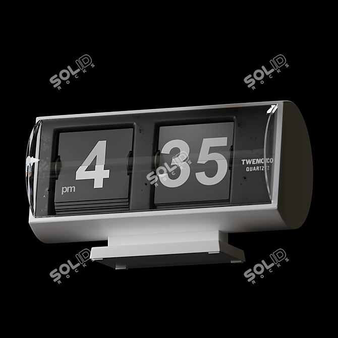 Retro Flip Clock by Twemco 3D model image 3