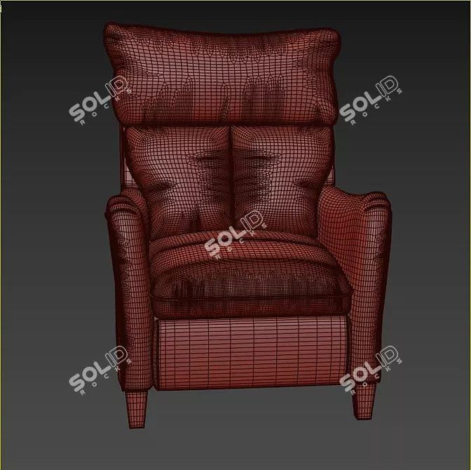 Hallock Comfort Recliner 3D model image 3