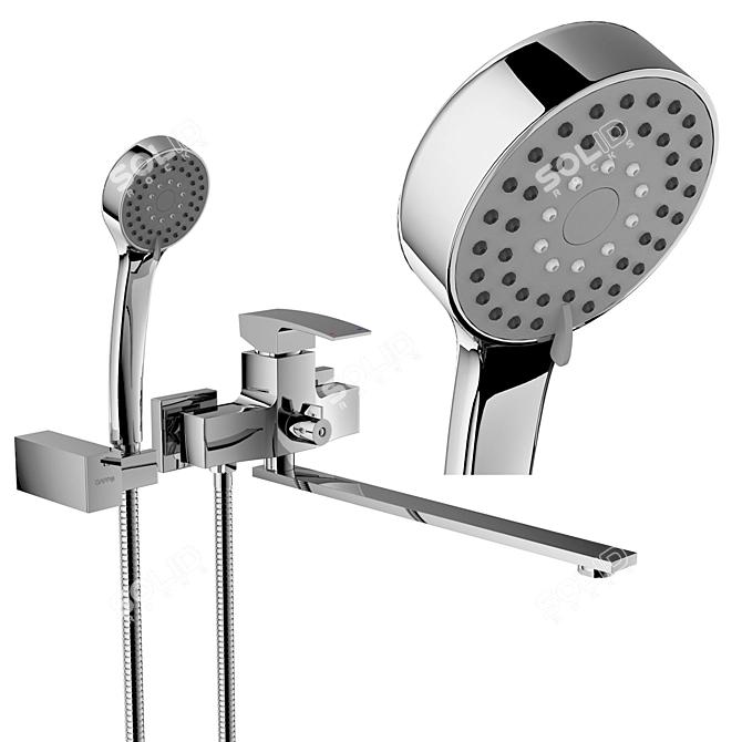 Gappo GA2207 Shower Mixer 3D model image 1