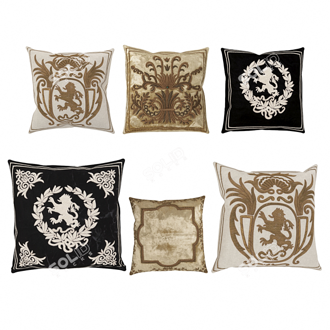 Eichholtz Pillow Collection: Domayne, Baronesa, Desvignes, Ferrand 3D model image 1