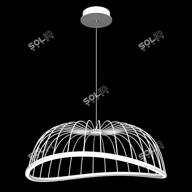 Celeste Chandelier: Elegant Lighting Fixture with LED Lights 3D model image 1