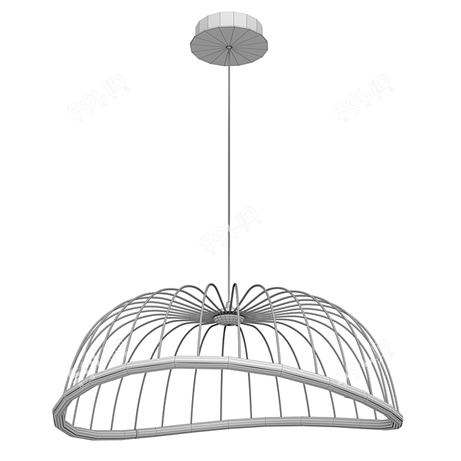 Celeste Chandelier: Elegant Lighting Fixture with LED Lights 3D model image 2