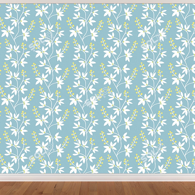 Seamless Wallpaper Set - 3 Colors 3D model image 2