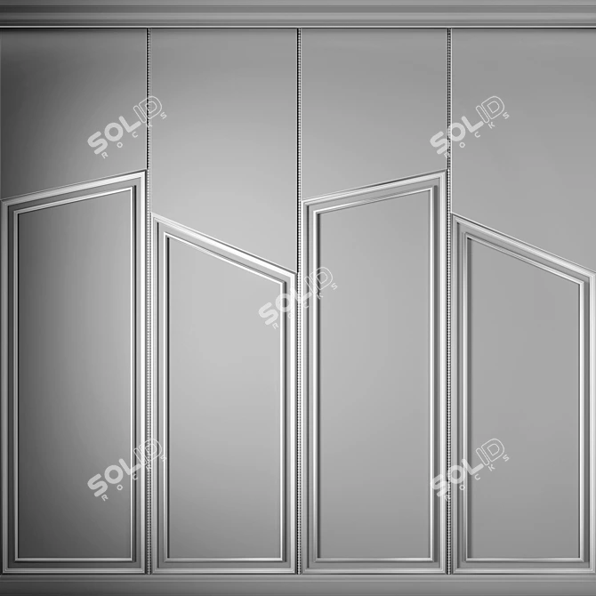 Elegant Decorative Panel - Perfect for Modern Interior 3D model image 3