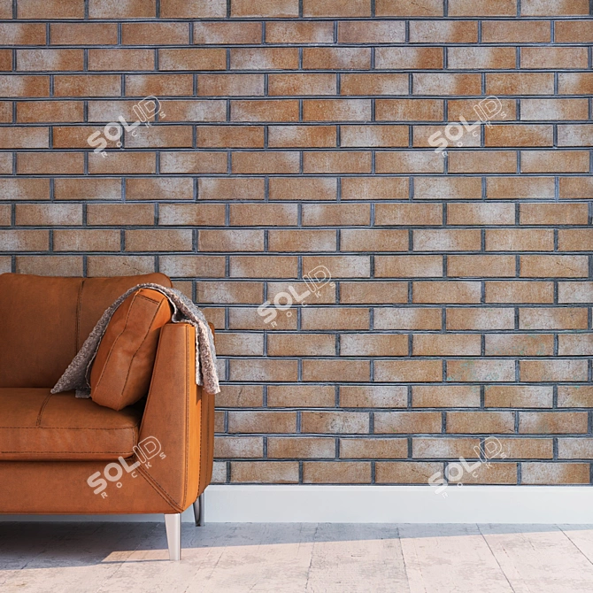 Seamless Detailed Brick Texture 3D model image 2