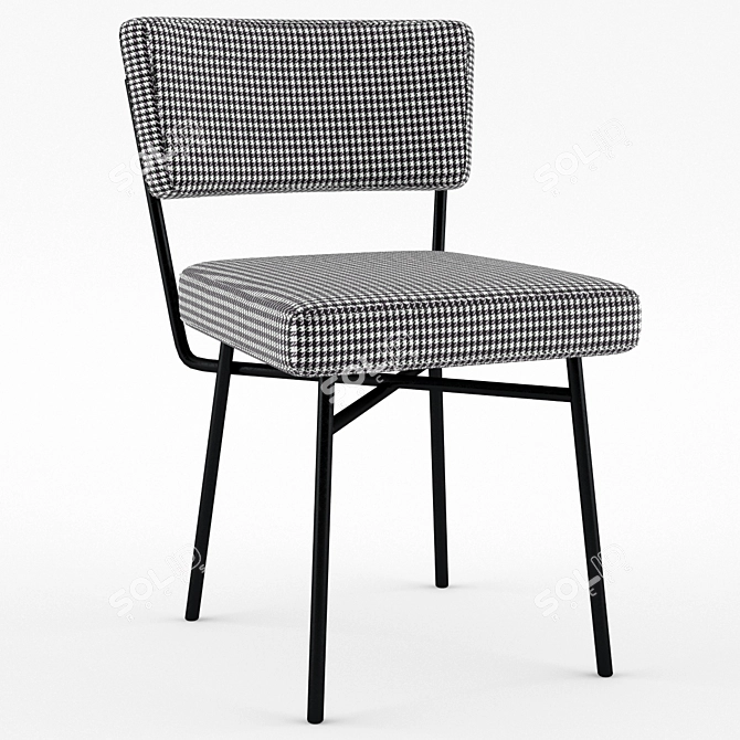 Modern Elettra Armchair: Sleek and Stylish 3D model image 1