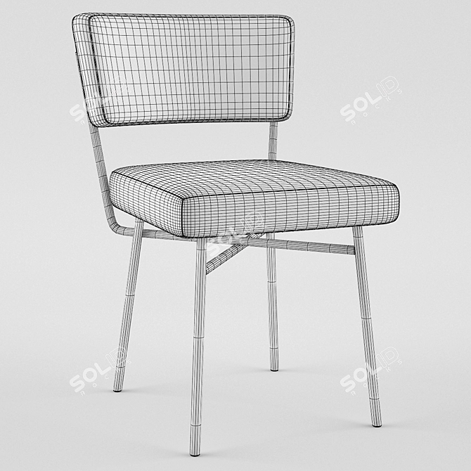 Modern Elettra Armchair: Sleek and Stylish 3D model image 3