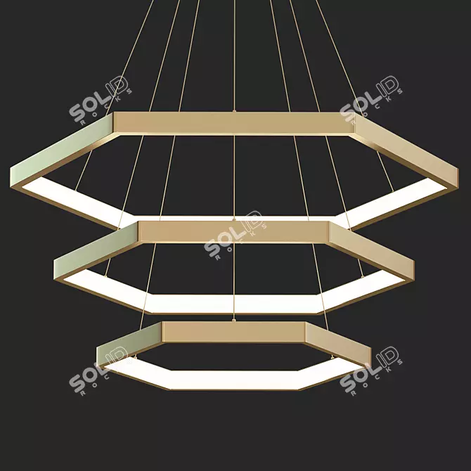 Modern LED Pendant Lighting 3D model image 1