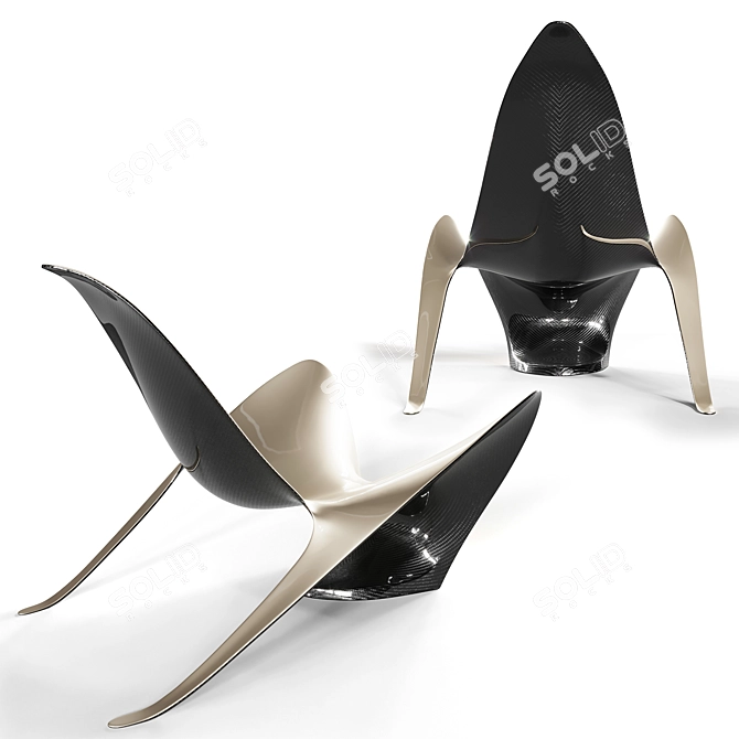 Manta: The Elegant Airborne Chair 3D model image 2